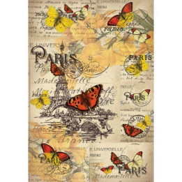 Papel de arroz mariposas en paris